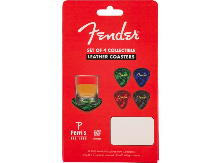 Fender Pick Shape Logo Coasters, 4-Pack Multi-color