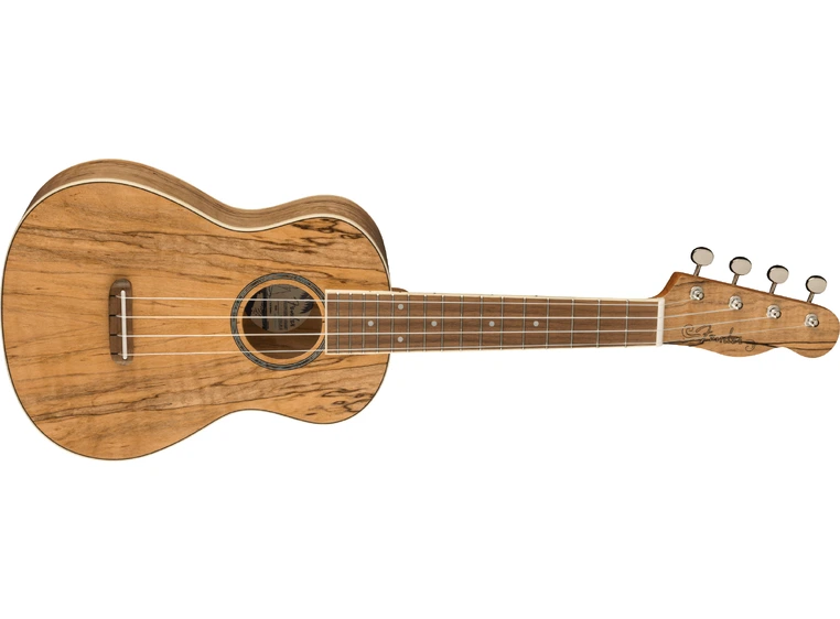 Fender Zuma Exotic Concert Ukulele Walnut Gripebrett Spalted Maple 