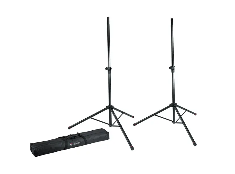 Gator Frameworks GFW-SPK-2000SET Pair Adjustable Speaker Stands with Bag 
