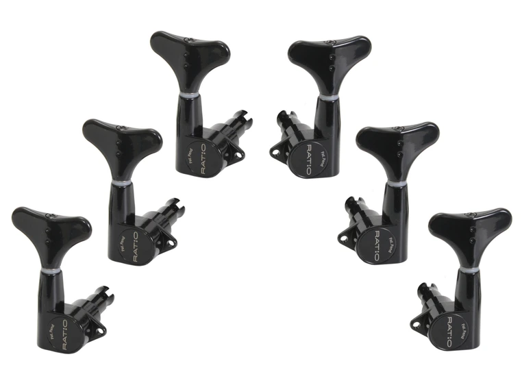 Graph Tech PRB-6330-B0 Ratio Bass Machine Heads 3+3 - Black 