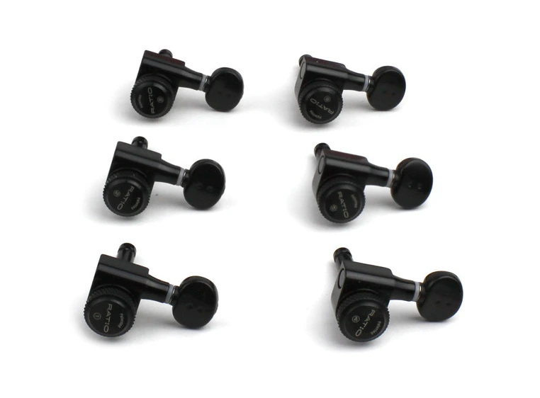 Graph Tech PRL-8731-B0 Ratio Electric Locking Machine Heads (Left) - Black 