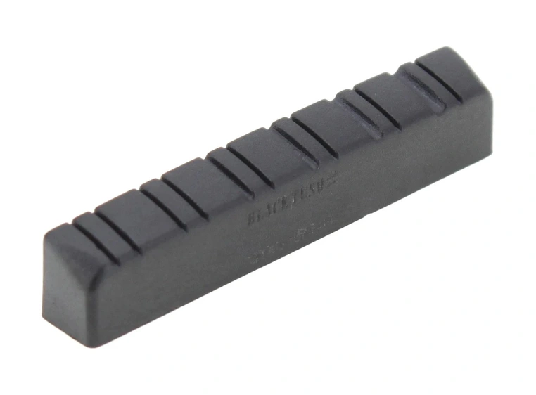 Graph Tech PT-1575-00 Black TUSQ XL Slotted Guitar Nut, 12-Str 1/4" Flat 