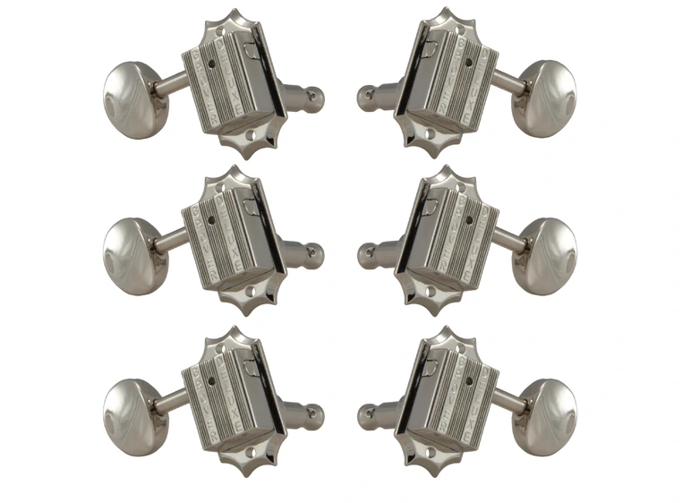 Grover 136N Vintage Deluxe Guitar Machine Heads, 3+3 - Nickel 