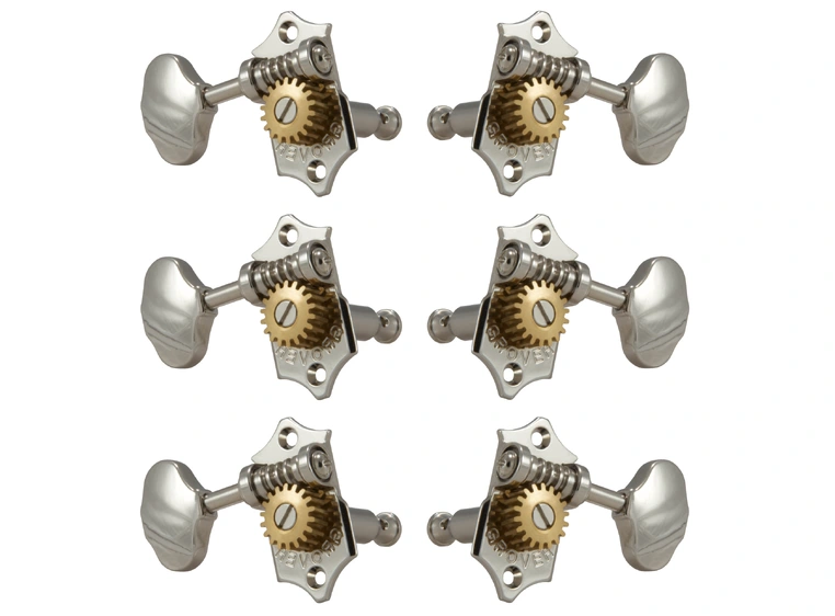 Grover V97-18N Original StaTite Vertical Guitar Machine Heads, 3+3 - Nickel 