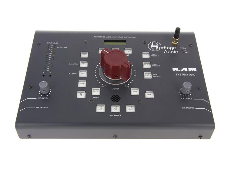 Heritage Audio RAM2000 Monitorkontroller Desktop, Bluetooth, 3x Stereo ut