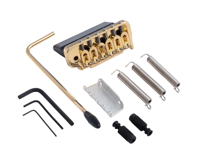 Hipshot 6-String US Contour Tremolo Bridge - Gold 