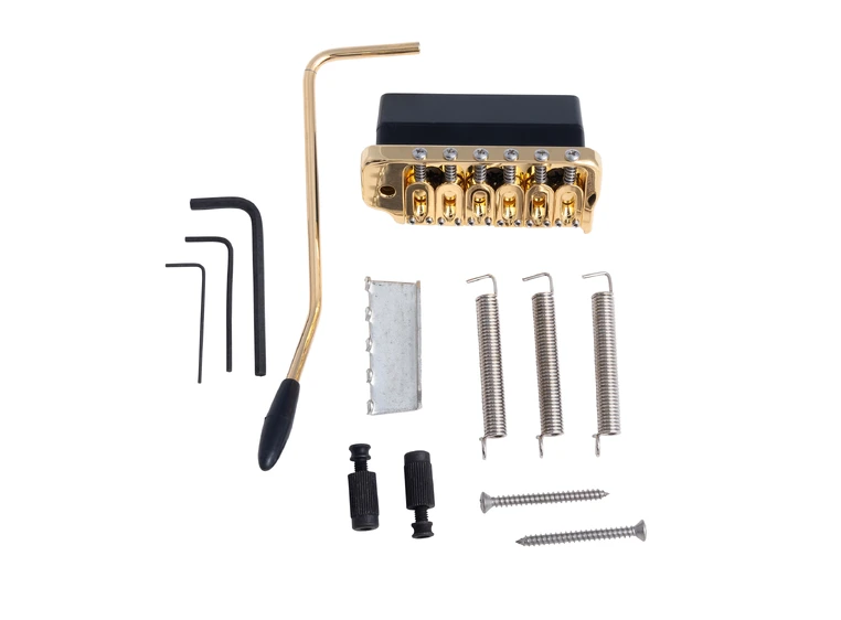 Hipshot 6-String US Contour Tremolo Bridge - Gold 