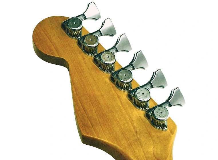 Hipshot Grip-Lock Open Guitar Tuning Machines - Bass Side (Left) - Chrome 