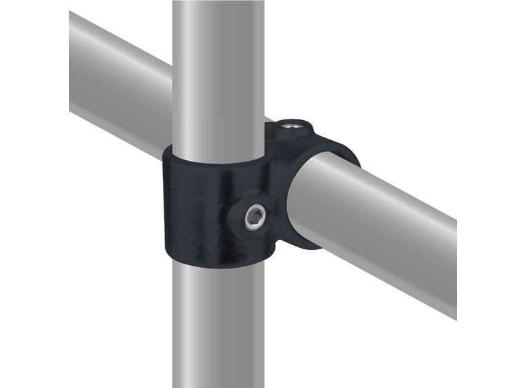 KUPO KPC-161B 90 grader gjennomføring Ø48mmrørklemme.TUV.Sortmatt. 