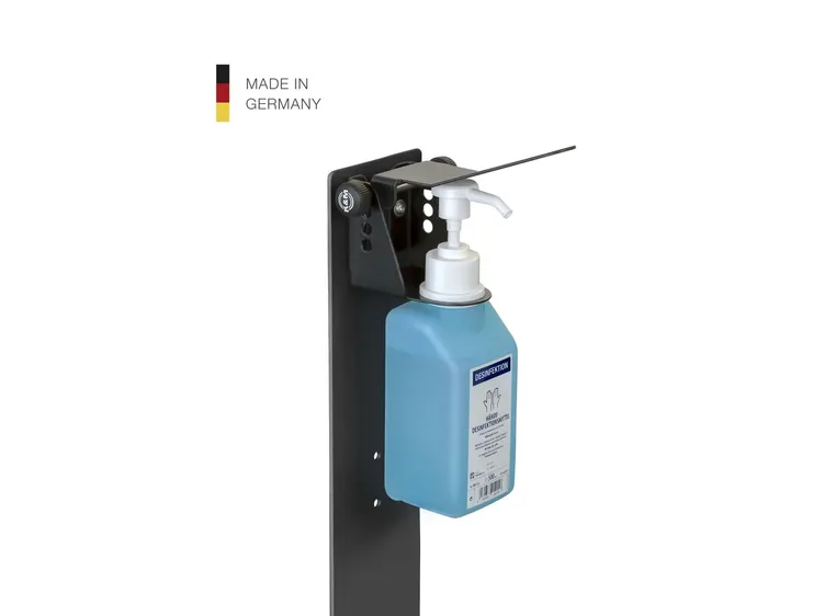 K&M 80398 Holder med spak for desinfeksjonsmiddel, 32mm, sort 