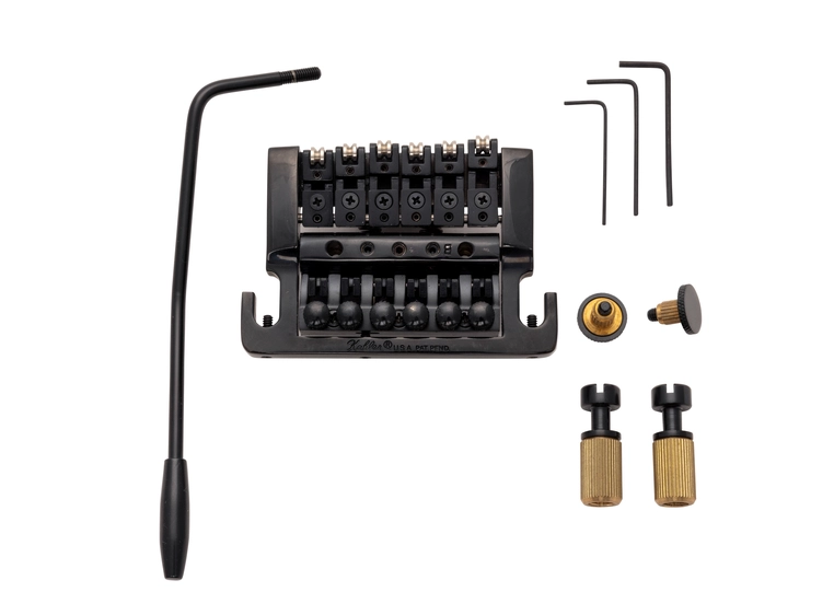 Kahler 2215 - Stud Mount Guitar Tremolo (Brass Cam / Steel Saddles) - Black 