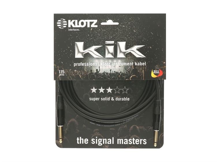 Klotz KIK Instr.Cable straight metal jacks bk 4,5m