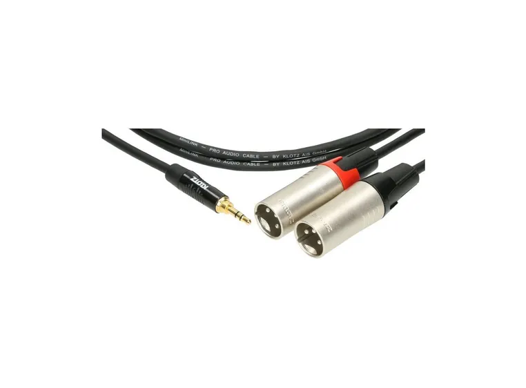 Klotz KY9 MiniLink Pro y-cable Minijack - 2 x XLR-M 1,8m 
