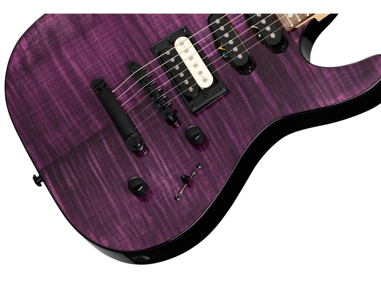 Kramer Striker Figured HSS Stoptail Transparent Purple 