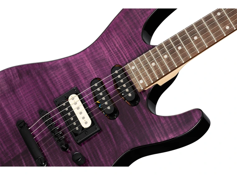 Kramer Striker Figured HSS Stoptail Transparent Purple 
