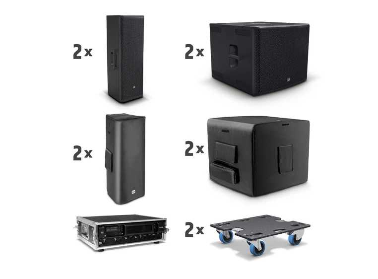 LD Systems STINGER G3 GALA SET 2 x double 8" + 2 x 18" passive + Amping 