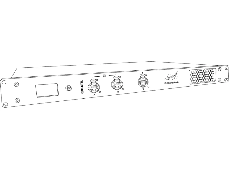 LUCENTI PixlDrive8 Pro Led Driver 8 x 24v/200W, 400 RGBW pixels per port 
