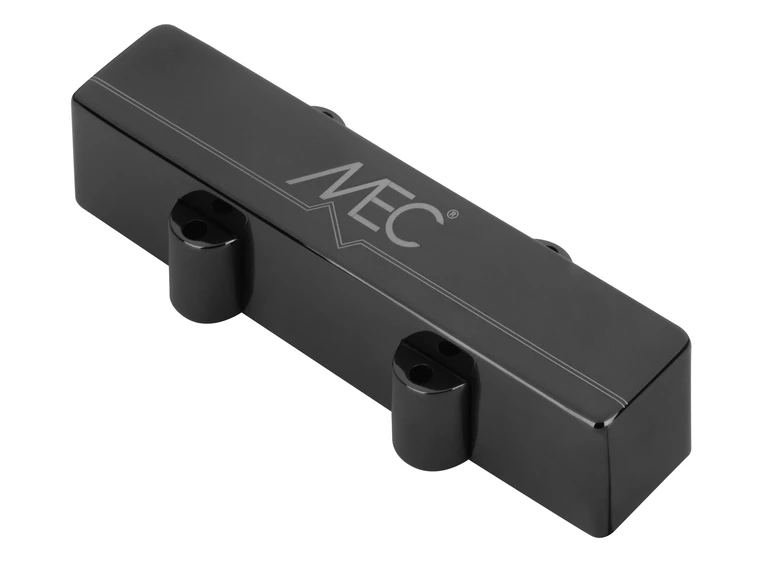 MEC Active J-Style Bass Pickup (Long) Metal Cover, Black Chrome 