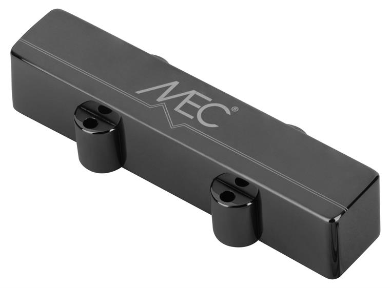 MEC Active J-Style Bass Pickup (Short) Metal Cover Neck, Brushed Black Chrome