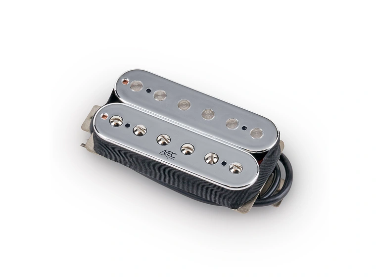 MEC Modern Humbucker Guitar Pickup Tremolo Spacing, Open Bobbin - Chrome 