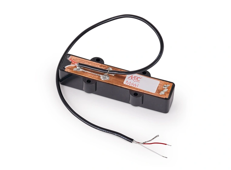 MEC Passive J-Style Bass Pickup, Royal Alnico V, 5-String, Neck - Black 