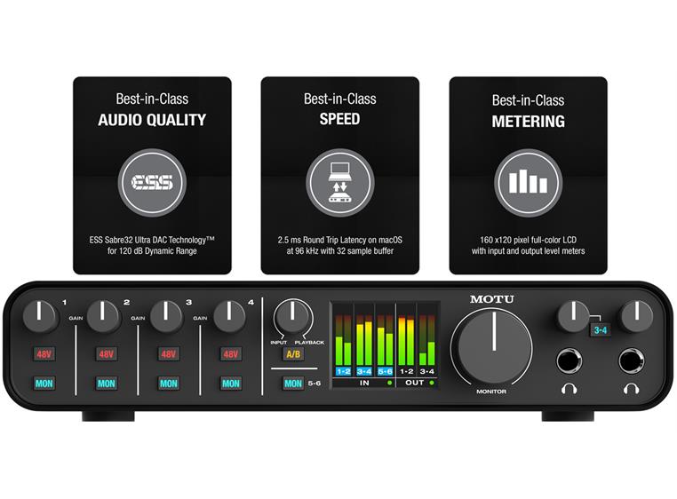 MOTU M6 lydkort 6-in / 4-out USB audio interface