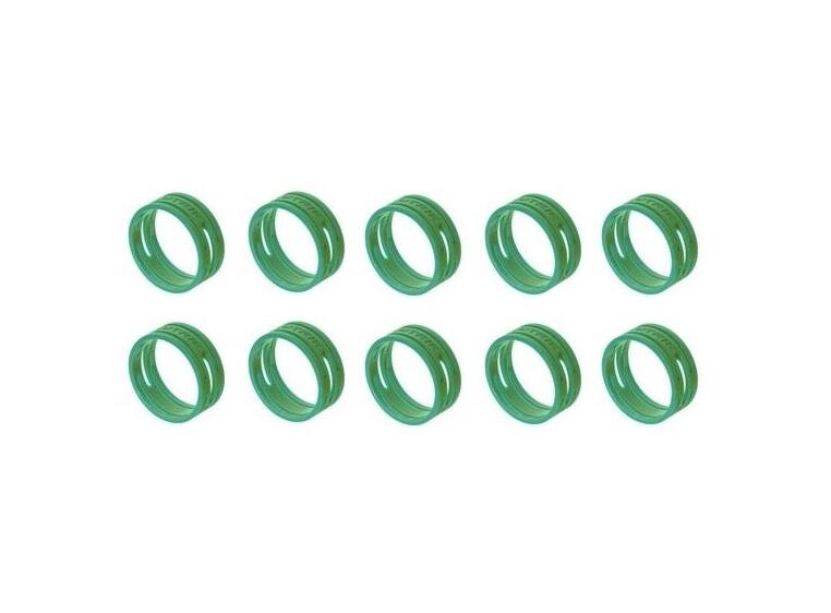 Neutrik grønn ring XX-plugg Pose med 10 stk