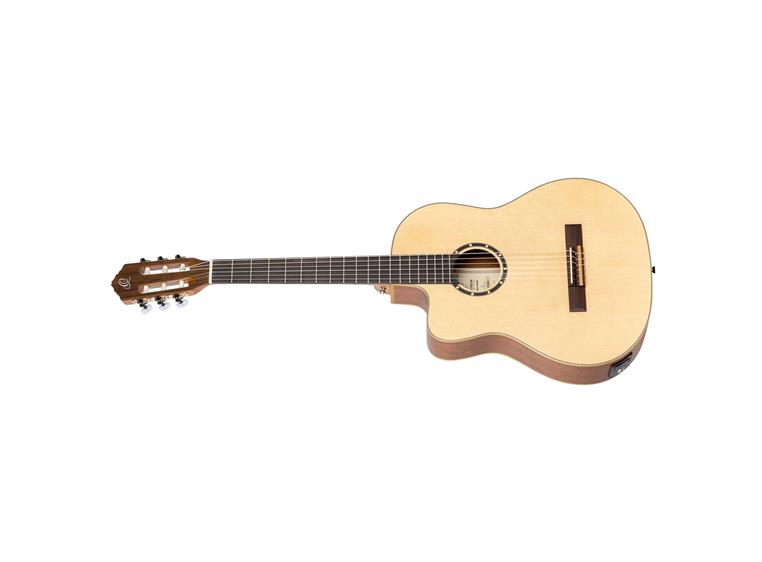 Ortega RCE125SN-L Klassisk gitar 4/4 Size, med mik, Thin, Slim Neck, Lefthand