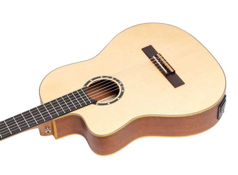 Ortega RCE125SN-L Klassisk gitar 4/4 Size, med mik, Thin, Slim Neck, Lefthand 