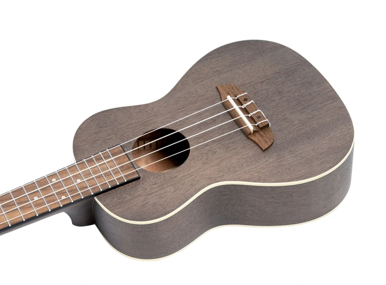 Ortega RUCOAL-L Concert ukulele Earth, See Thru Black, Lefthand 