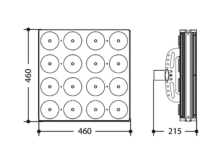 Prolights PixPan16 LED Matrix 16x30W RGBW/FC COB-LED/60° beam 