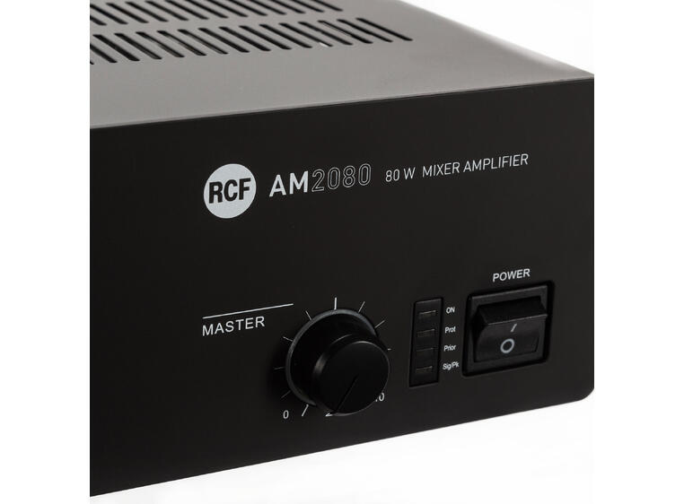 RCF AM 2080 2+2 input mikserforsterker 80W AC, 2 MIC-LINE, Phantom, VOX ac