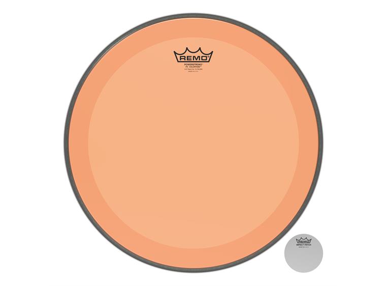 Remo P3-1316-CT-OG Powerstroke P3 Colortone Orange Bass Drumhead, 16"