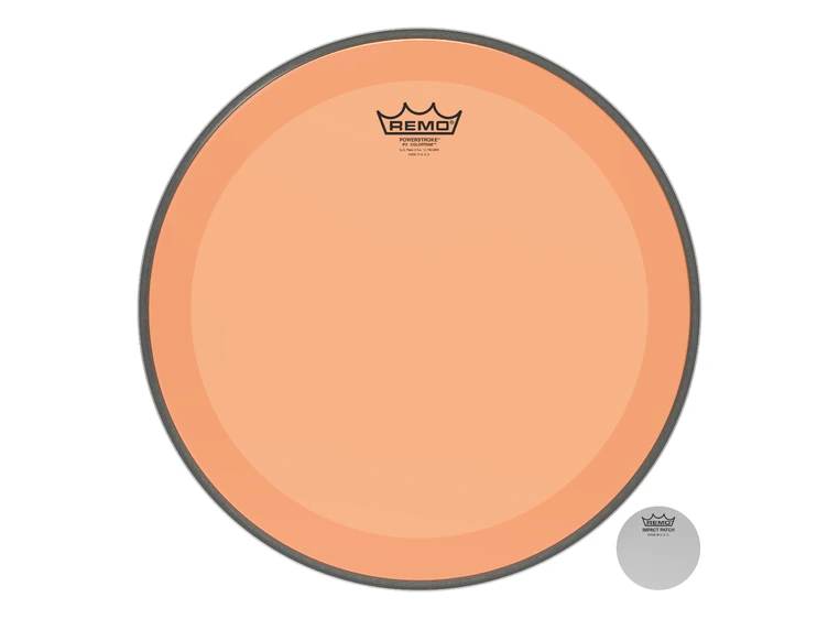 Remo P3-1316-CT-OG Powerstroke P3 Colortone Orange Bass Drumhead, 16" 