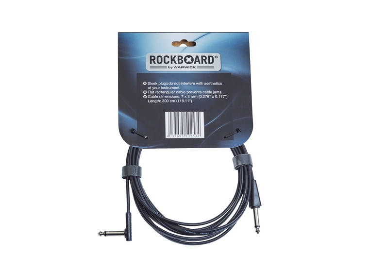 RockBoard Flat Instrument Cable, 300 cm Straight / Angled 