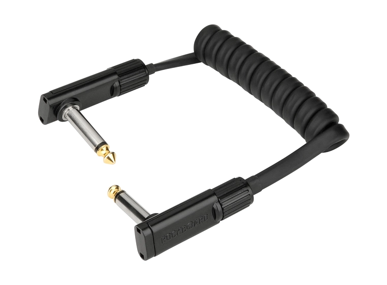 RockBoard Flat Patch Cable, 50 cm Black Coiled Series 