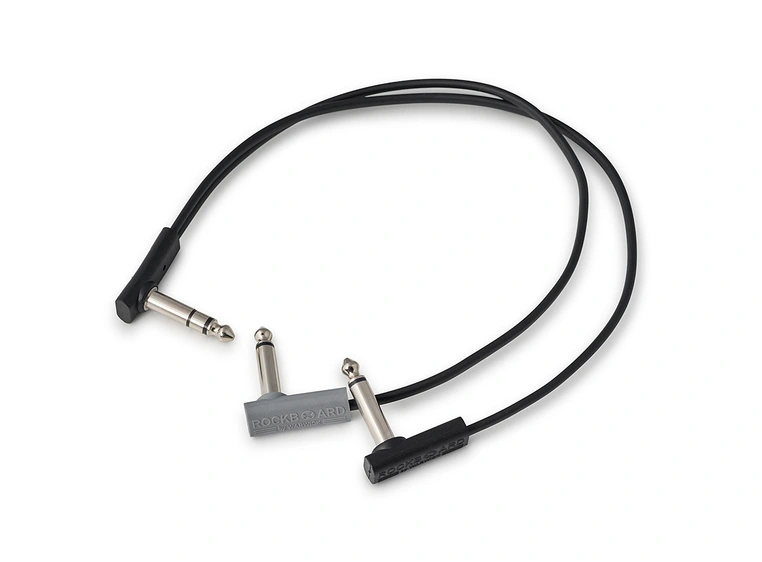 RockBoard Flat Patch Y-Splitter Cable 30 cm, Black 