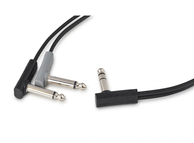 RockBoard Flat Patch Y-Splitter Cable 30 cm, Black 