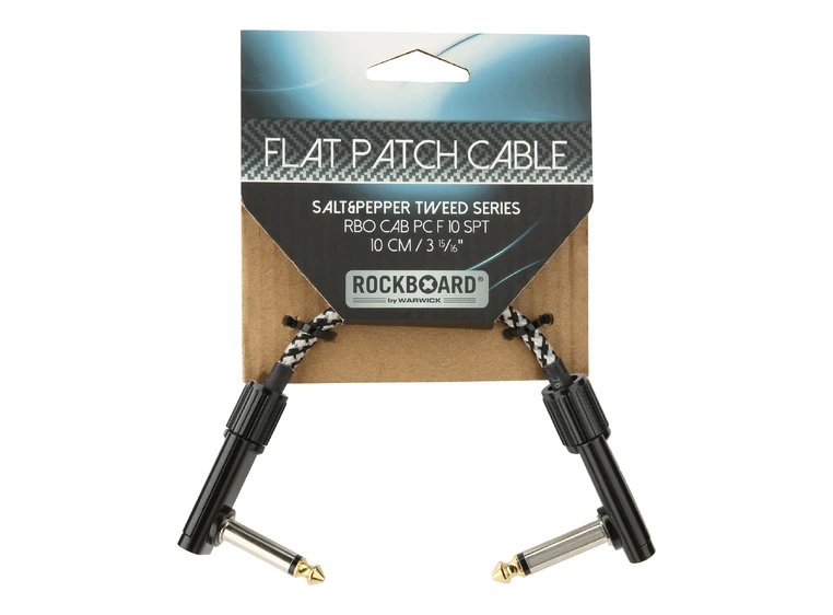 RockBoard Salt&Pepper Tweed Series Flat Patch Cable - 10 cm 