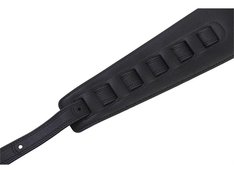 Sadowsky Synthetic Leather Bass Strap Neoprene Padding Black, Silver Embossing