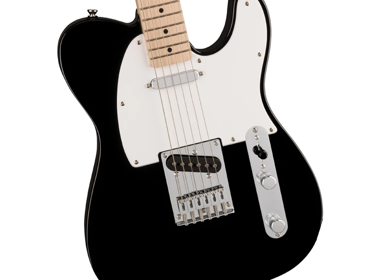 Squier Sonic Telecaster, Maple White Pickguard, Black 