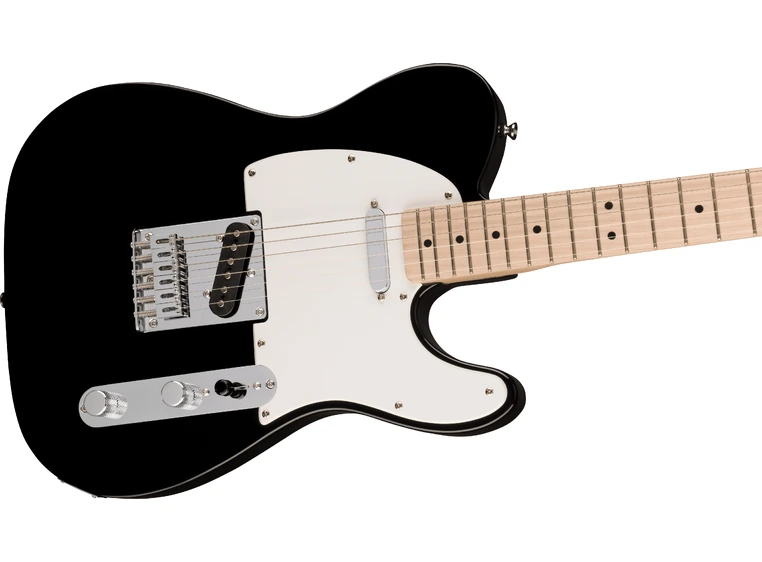 Squier Sonic Telecaster, Maple White Pickguard, Black 