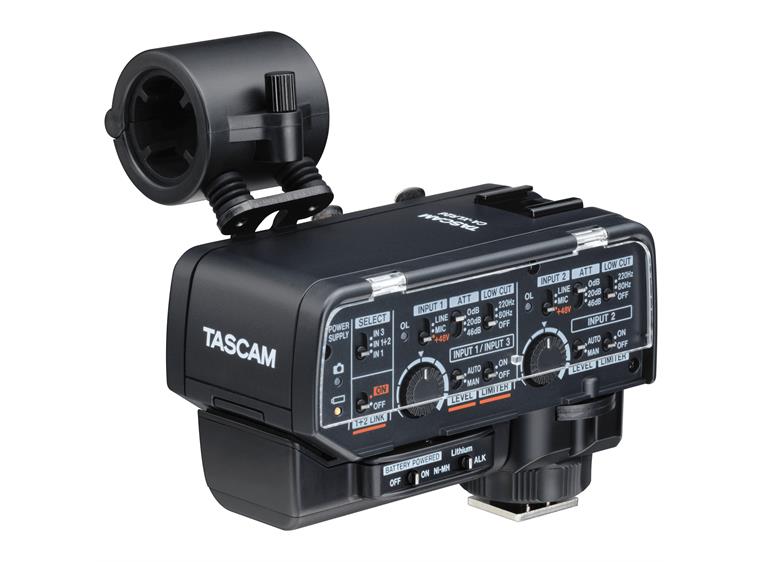 Tascam CA-XLR2D-AN Mikrofonadapter til kamera, analog