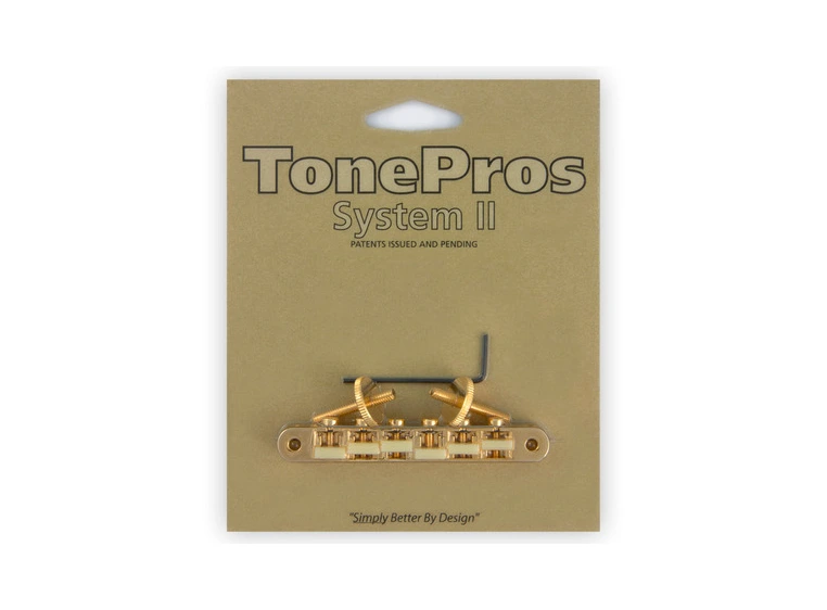 TonePros AVR2G G - Tune-O-Matic Bridge (Vintage ABR-1 Replacement) - Gold 