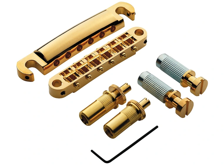 TonePros LPM02 G - Metric Tune-O-Matic Bridge and Tailpiece Set - Gold 