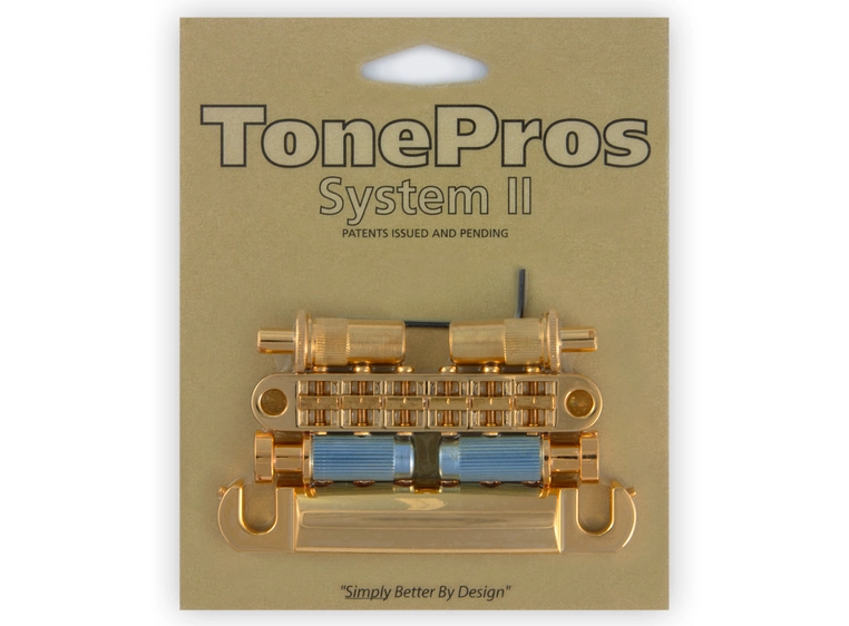 TonePros LPM02 G - Metric Tune-O-Matic Bridge and Tailpiece Set - Gold 