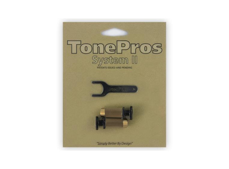 TonePros MSPRS B - Metric Brass Locking Studs (P-Style) - Black