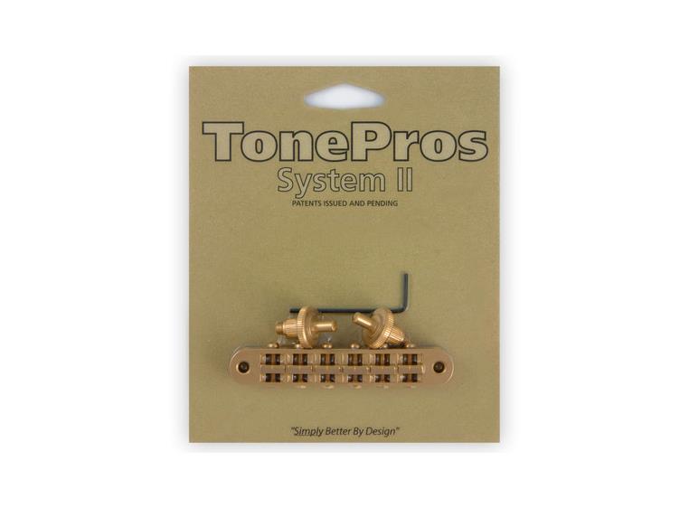 TonePros T3BP SG - Standard Tune-O-Matic Bridge - Satin Gold