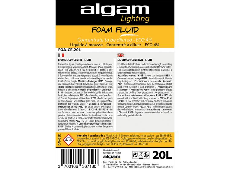 Algam Lighting 20L concentrated foam ECO FOA-CE-20L