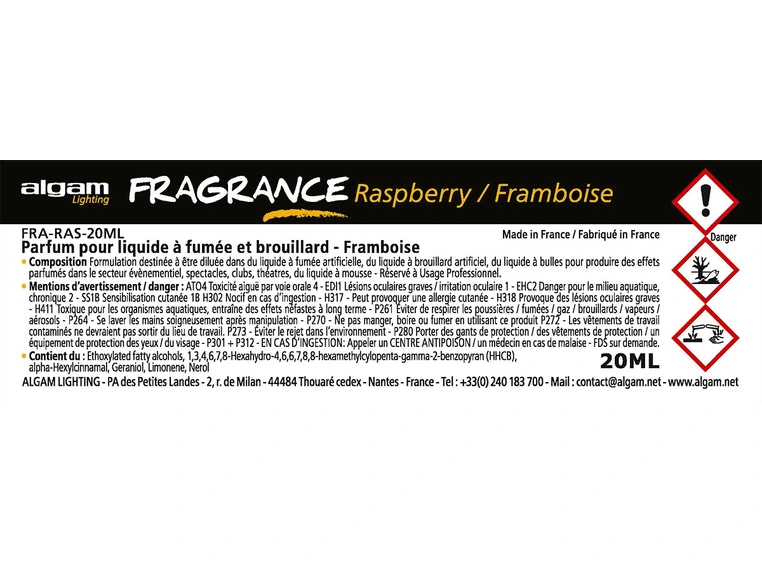 Algam Lighting 20 ML mist frag raspberry FRA-RAS-20ML 